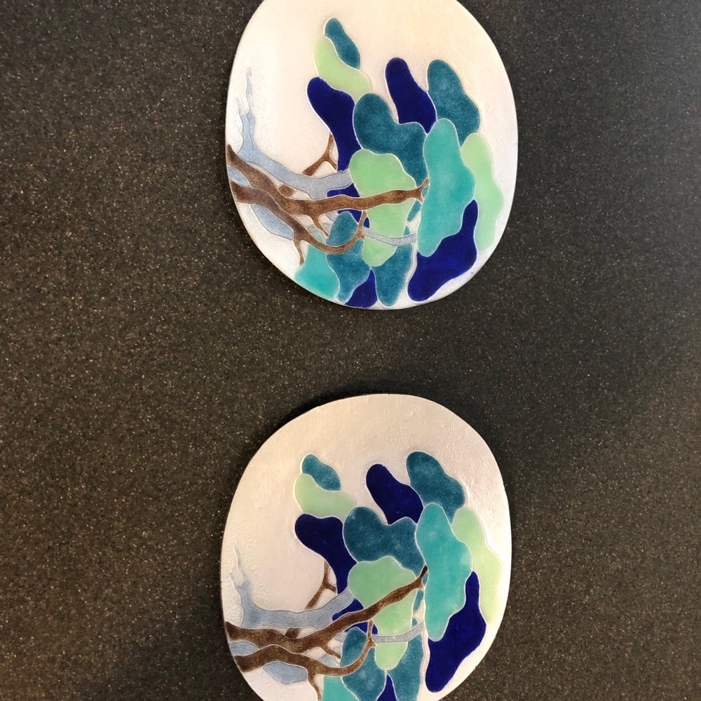 Ando Cloisonne plates